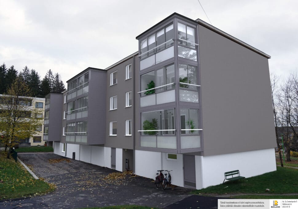 Gesterbyyn Balco Suomi - Gesterbyntie 5 uudet parvekkeet -  Gesterbyssä
